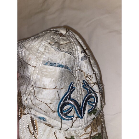 REALTREE Women's Baseball Cap Camo/Teal Stitching Adjustable - Picture 7 of 13